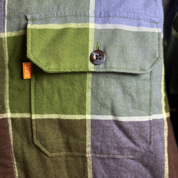 Levi's Gold Tab Fleece Lined Men's Small Jackson Flannel Button-Up Jacket NWT - Picture 5 of 15
